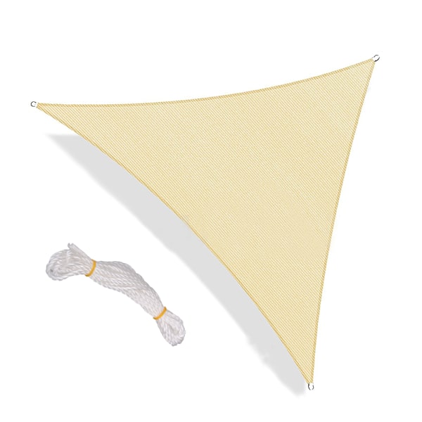 Segelskärm Polyester Oxfordduk UV-block Ljusgul Solskydd Segel för uteplats Bakgård Park Lekplats Gräsmatta 8x8x8ft