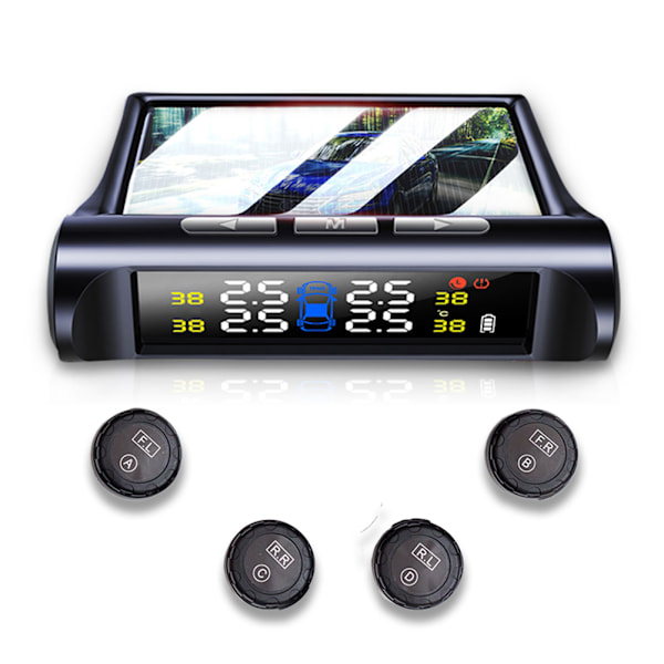 C240 Solcellsdriven Bil Extern TPMS-Sensor Däcktrycksövervakningssystem