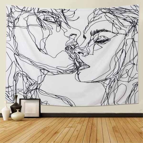 Miehet Naiset Soulful Abstrakti Sketch Seinäteline Syleile rakkautta
