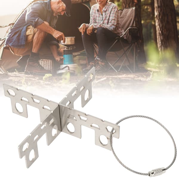 Bärbart Utomhus Picknick Kök Litet Stativ Rostfritt Stål Flytande Solid Rack Fäste Hållare Stöd
