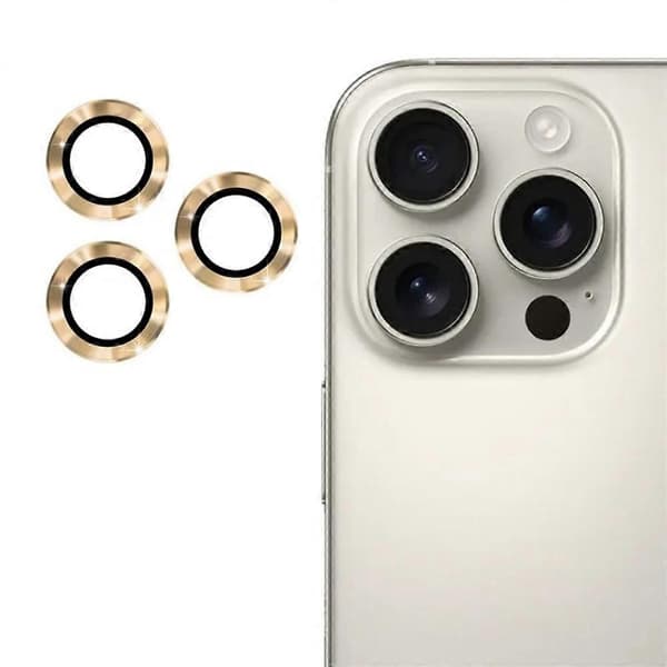 For iPhone 16 Pro Max/16 Pro Camera Lens Protector Metal CD Texture Tempered Glass Lens Film
