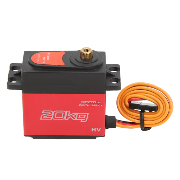 20KG RC Digital Servo 180 Graders Rotation Hög Hastighet Metallväxel Servo för RC Bil Robot Skepp Manipulator Röd