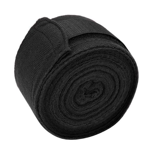1 par elastiske håndbandage Stansende håndindpakningsbeskyttelse til boksning Muay Thai (sort, 2,5 m)