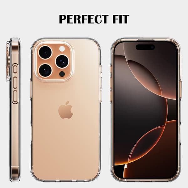 Transparent silikondeksel for iPhone 16 Pro - Tynt, Klart