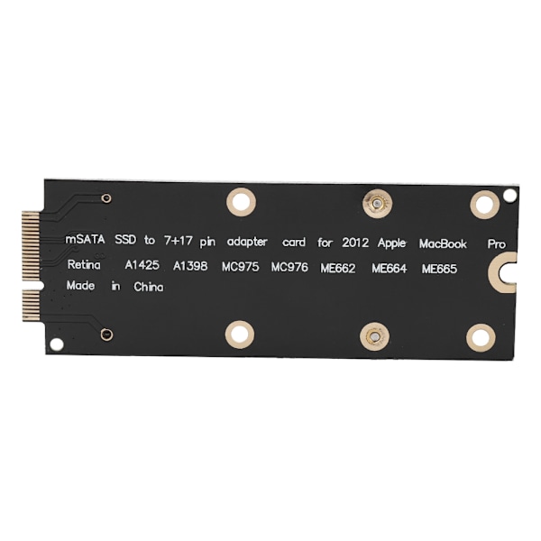 mSATA SSD til SATA Adapterkort for 2012 MacBook Pro MC976 A1425 A1398