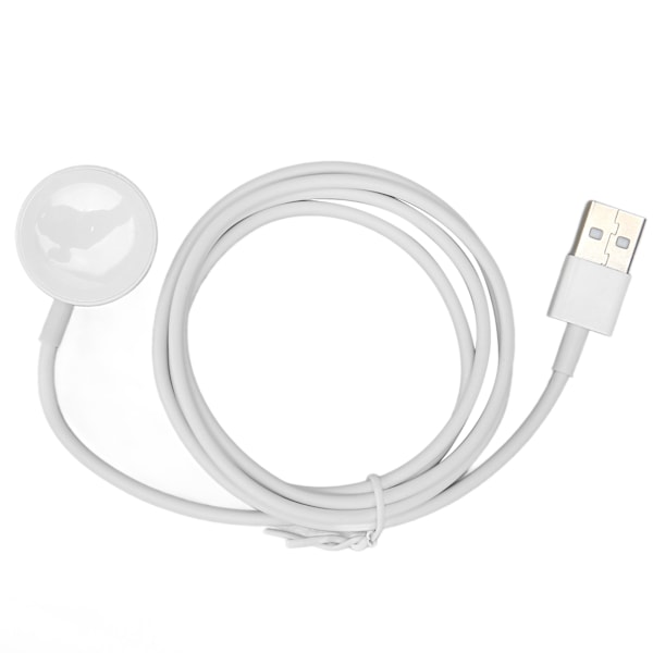 Klokkeslader USB Magnetisk Lading 2.5W Hurtig Lading Klokkesladd for IOS Watch Series 8 7 6 5 4 3 2 1 SE Hvit Rund