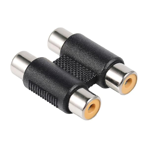 2-delt Dobbelt Dobbelt RCA Hun-til-hun Lydstik Adapter Phono Kobling