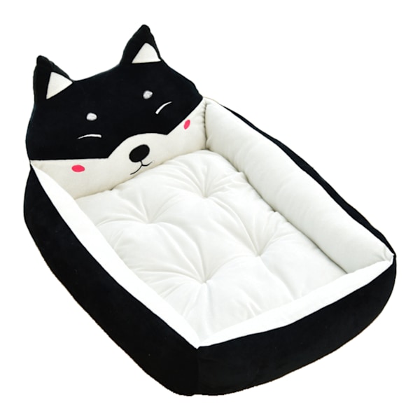 Tegneserie Hundebed Vinter Varmt Sød Vaskbar Alle Sæsoner Kæledyrsbur Bed til Hunde Katte Kæledyr Sort Akita Ca. 50cm/19.7in (Kæledyr Under 2.5kg/5.5lb)