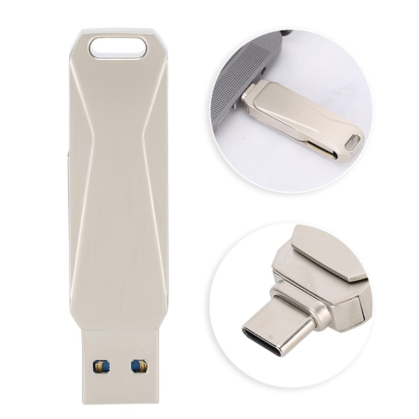 Netac Flash Drive med Dubbla Gränssnitt Hög Kapacitet Datalagring Minne Sticka 128GB U782C