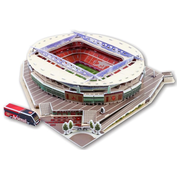 3D-puslespil Fodboldbanebygning Fodboldstadion Børn DIY Jigsaw Puzzle - britisk leder
