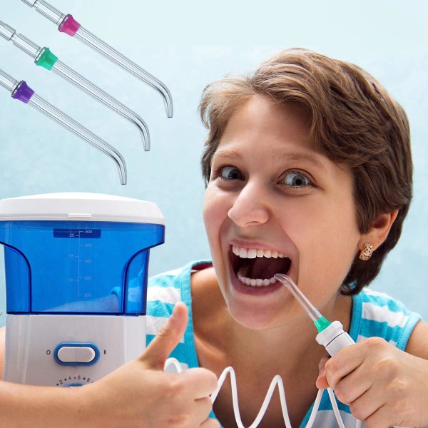 6 stykke erstatnings klassisk tandsprøjtehoved tilbehør til Waterpik skylleapparater og andre mundskylningsapparater
