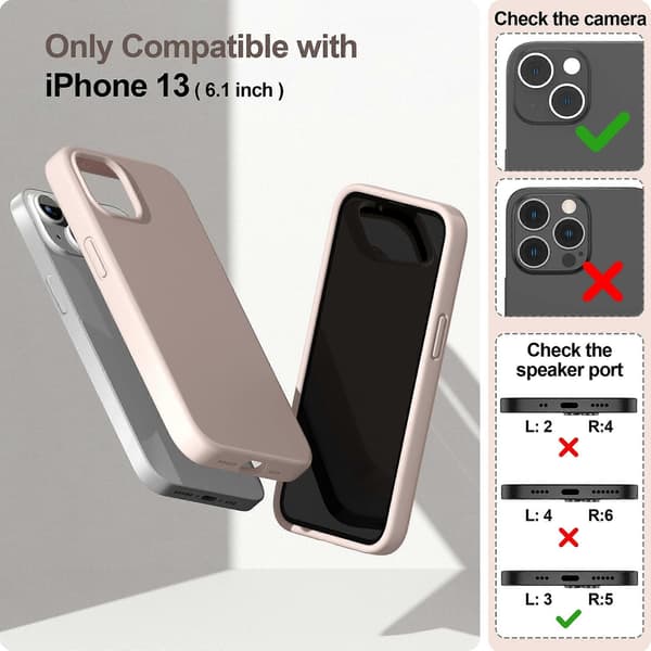 Magnetisk deksel designet for iPhone 13 (lys rosa)