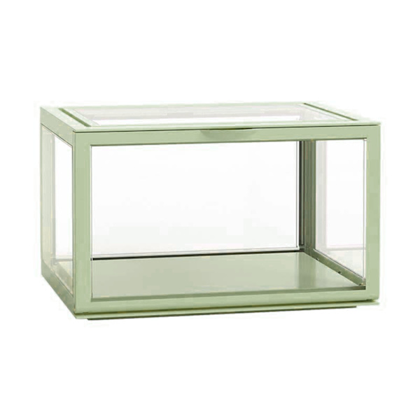Figur Organizer Skrivebord Dukke Akryl Vitrine Høj Transparens Forseglet Støvtæt Show Case Lysegrøn