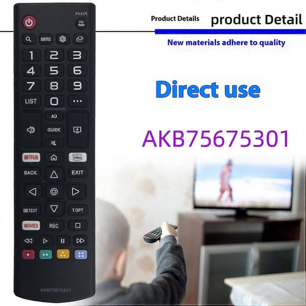 AKB75675301 Remote Control for LG TV 10m Range Infrared Wireless Controller