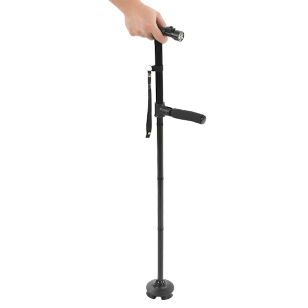 Foldbar gåstok med LED-lys Anti-slip bund 360 graders roterende højdejustering Bærbar stok til ældre