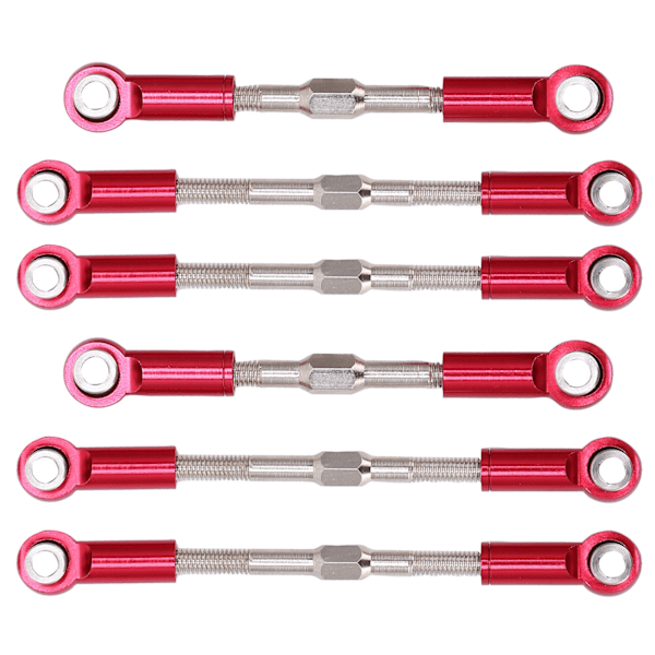 RC metal trækstang Styring Servolink links Parallellstag til WLtoys 144001 124018 124019 1/14 RC Bil Rød