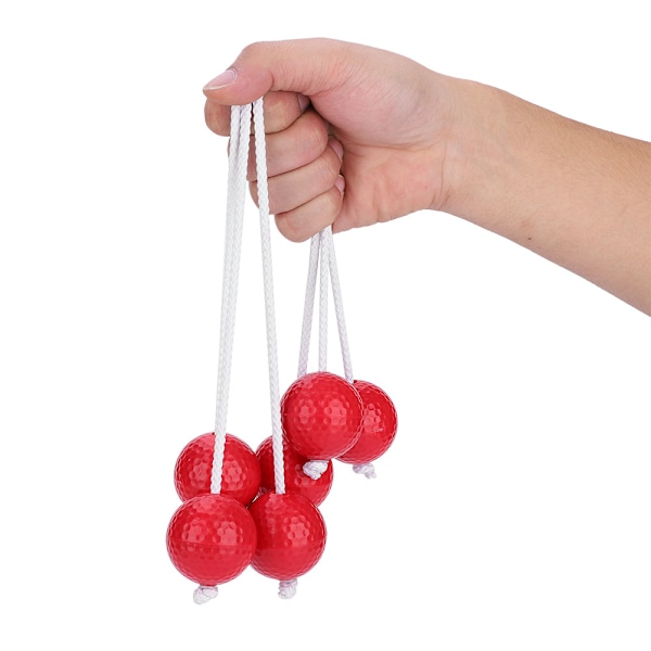 3 Par Ladder Golf Ball Toss Bolas -setti Vaihtopallot Punainen