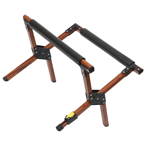Foldbar Køleboks Stativramme Aluminium Legering Justerbar Foldbar Bærbar Udendørs Camping Isboks Stativ Holder Træ Korn Farve