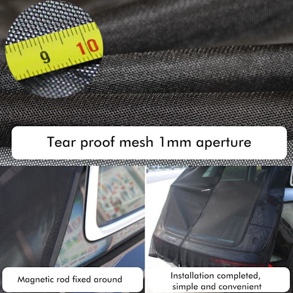 Trunk Cargo Shade Cover Magnetisk bil Trunk Anti Mosquito Sunshade Screen Anti Flying Net Trunk Shade