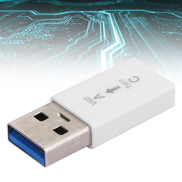 3 st USB3.0 Hane till Typ C Hona Adapter Kontakt Universal Elektronisk Omvandlare (Vit)