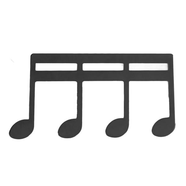Nuotit Clip Metal Note Pattern Herkkä musiikkikirjan leikkeen sivuteline pianokitaralle, musta