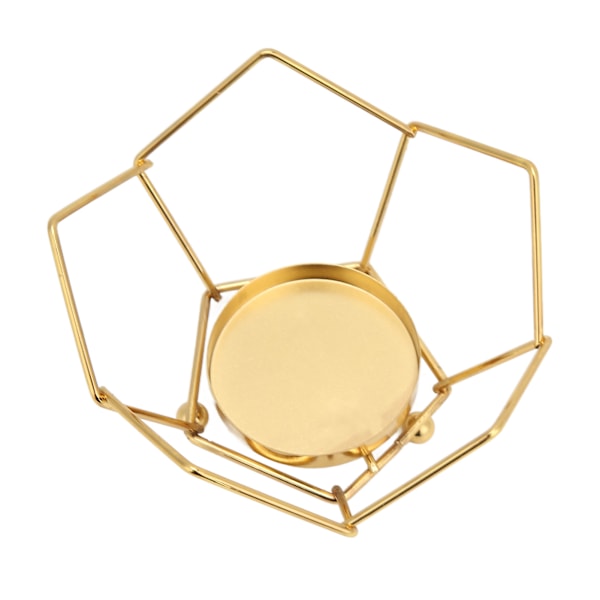 Lysestake Nordisk Enkel Geometrisk Jernramme Metallhåndverk Elektroplettering Lysestake Ornament