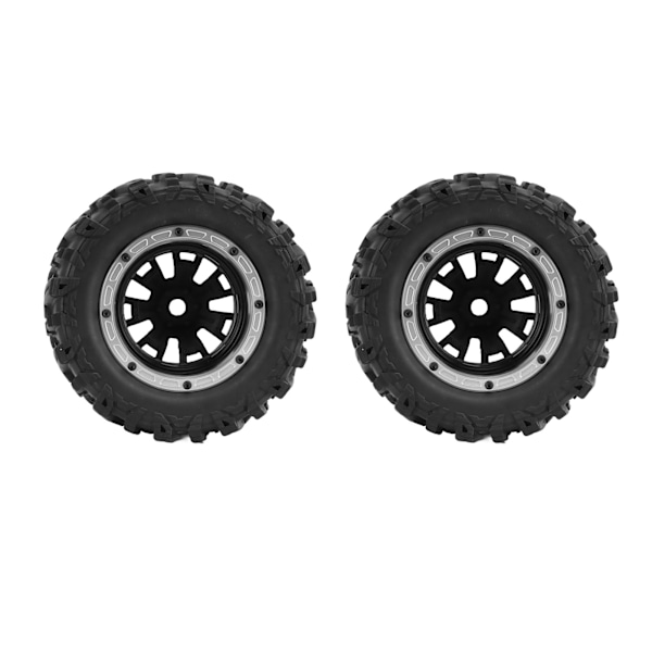 2 st RC-bil Gummihjul Stark Grepp Flexibelt Stark Dämpande RC Gummihjul För ZD Racing 1/7 RC-bil Silver