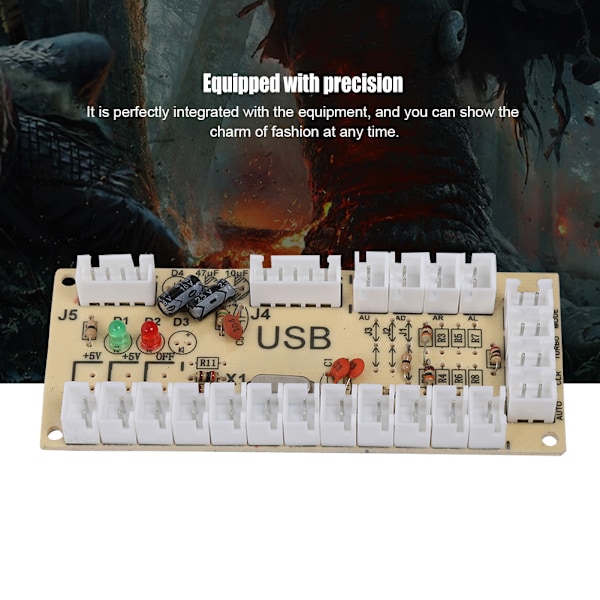 Arcade-pelin USB-enkooderiohjain akryylikristallikotelolla Raspberry Pi:lle ja PC Mainframe822A:lle