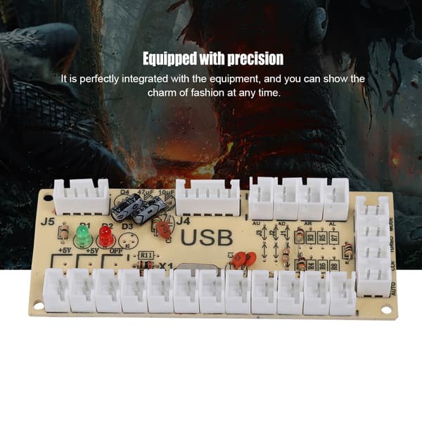 Arcade Spill USB Encoder Kontroller med Akryl Krystallveske for Raspberry Pi og PC Mainframe822A