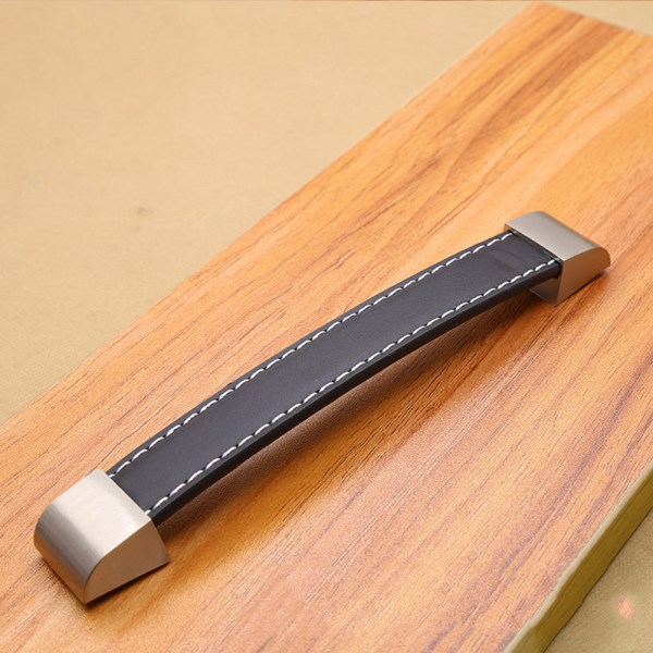 PU-läder bagagehandtag garderobslåda draghandtag möbelknoppbeslag (192 mm)