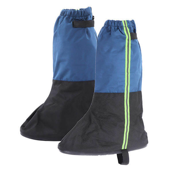 Et par sko-deksel støvletter gaiters blå vanntett antiskid støvletter gaiter med reflekterende stripe for fotturer størrelse L
