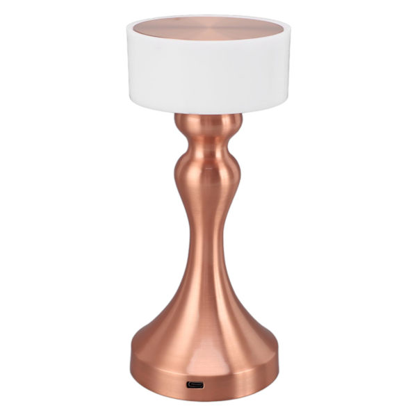 Bordslampa 3 lägen Steglös dimbar LED Touch Sladdlös Metall Nattdukslampa för Sängbord Vardagsrum Kök Roséguld