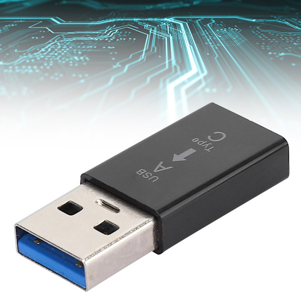 3 stk. USB3.0 Hann til Type C Hunn Adapter Kobling Universell Elektronisk Konverter (Svart)