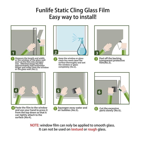 Vinrankeblomster Glassfilm (45*100 cm) Ikke-klebende statisk vindusfilm Hjemmedekorasjon UV-blokkering Personvern Varmeisolering