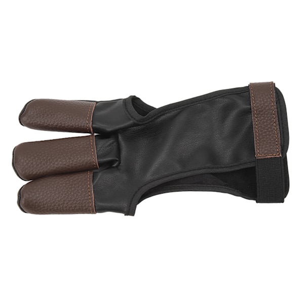 PU Læder Bueskydnings Handske Finger Tab til Recurve Compound Bow