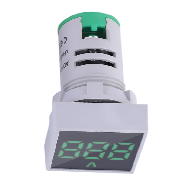 AC20-500V LED-indikatorlampe Mini digital LED-display voltmeter firkantet signallamp (grøn)