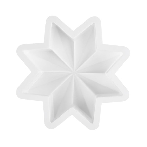 Oktagonal silikone kageform (hvid), kagebageplade, non-stick Quick Release, Mousse kage bageplade