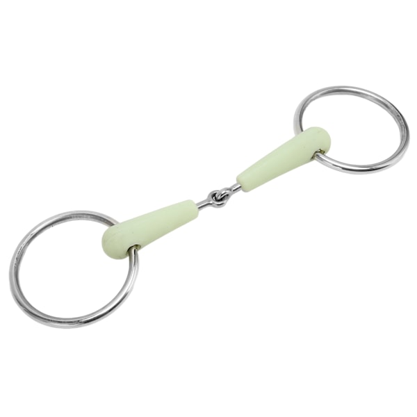 Heste Snaffle Bit Gummi-Innpakket Rustfritt Stål Løst Ring Hestemunnbit for Trening Ridning