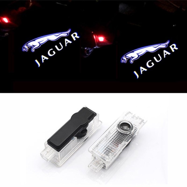 Bildørlogolys Bilskyggedør Trådløs LED-projektor Velkomstlampe til Jaguar X-TYPE F-TYPE XF XE XJ XK XJR XJS XFR XJL (2stk)