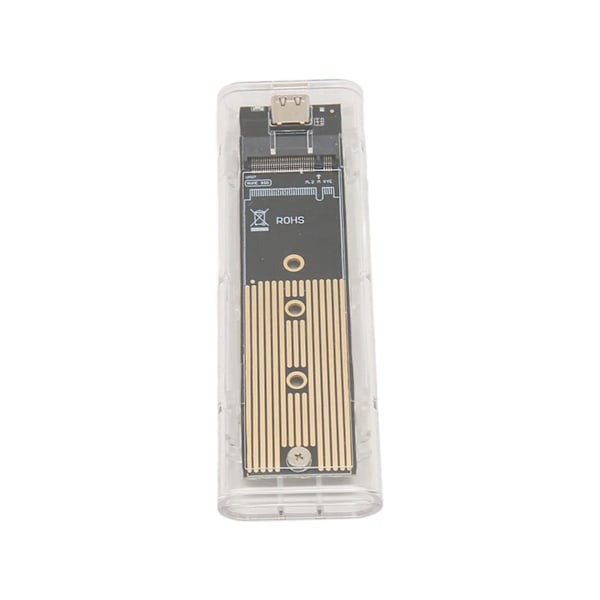 M.2 NVMe SATA SSD-hölje NVMe till USB C 3.1 10 Gbps Transparent Hölje Stödjer M‑Key B+M Key UASP Trim för 2230 2242 2260 2280 SSD