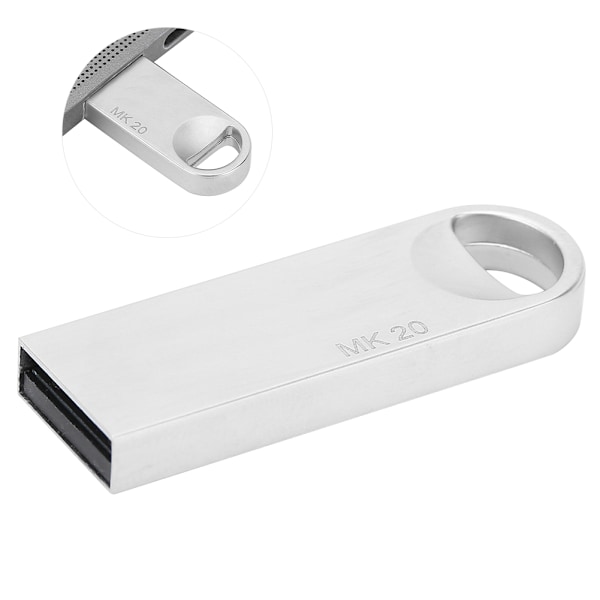 MAIKOU Mini Aluminiumlegering U Disk Bærbar Moderne USB 2.0 Flash Drive (32G) Sølv