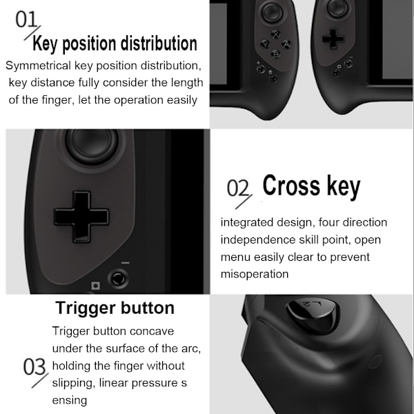 Sort Game Controller Gamepad til NS Switch Spillekonsol Joystick Plug and Play