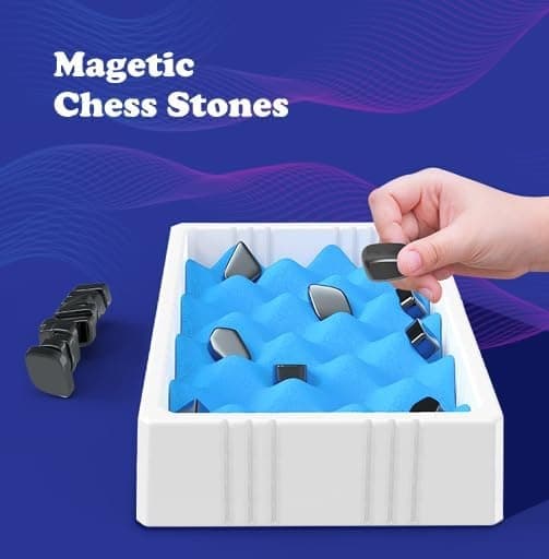 Magnetiskt schackspel, schackpjäser, schackset, pedagogiskt damspel, bärbart magnetiskt bräde