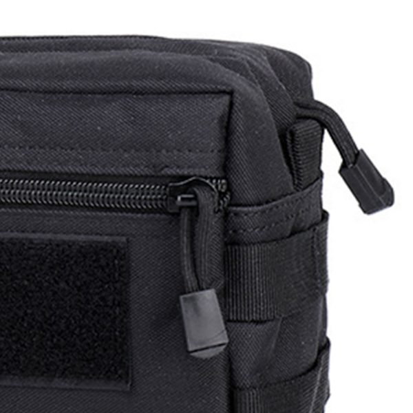 Midjeväsk Fanny Pack för Utomhussporter Multifunktionell Vandring Fiske Medicinsk Midjeväsk Svart