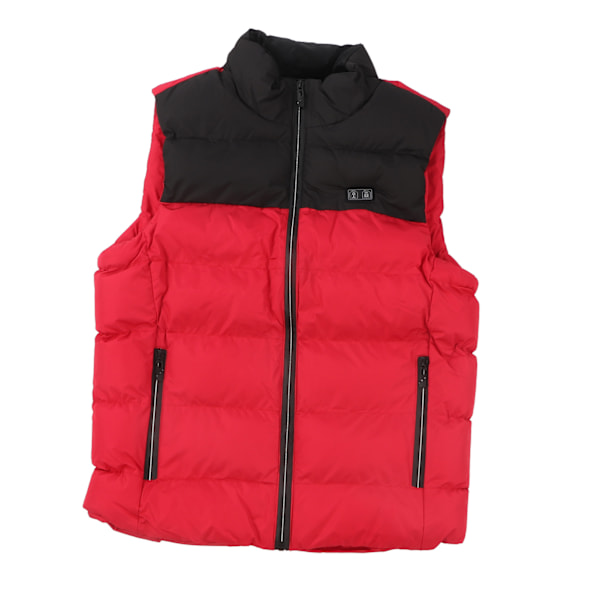Opvarmet vest til udendørs brug - sort rød, 15 varmezoner, USB, polyesterfiber, overophedningsbeskyttelse (3XL)