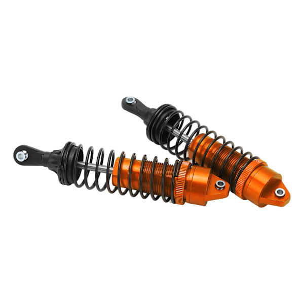 2 kpl alumiiniseos etu- ja takaiskunvaimentimet JLB 1/10 autojen ja kuorma-autojen sarjaan, oranssi