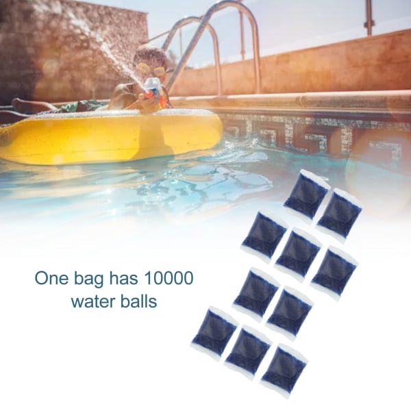 Miljøvennlige 7-8 mm vanngelkuler for vannskyteleketøy - 100 000 stk.