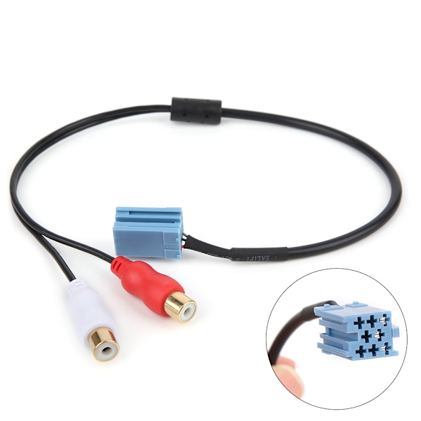 8-pin Mini ISO RCA-kabeladapter for Blaupunkt CD-veksler bilstereo