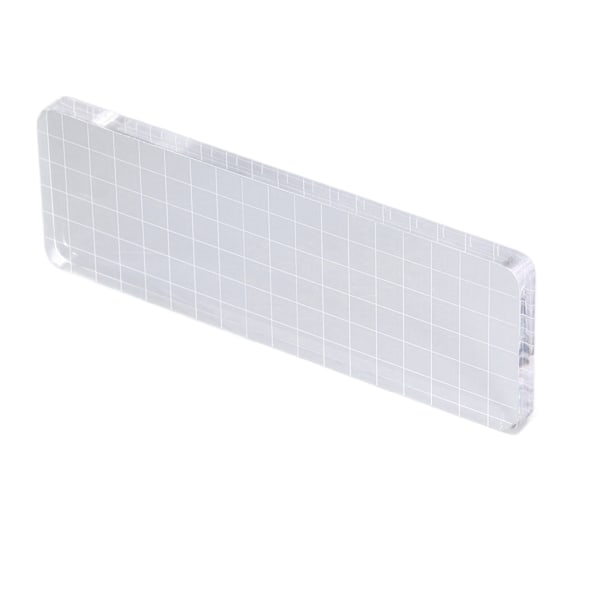 Akrylblokk 6x18cm Sikker Rund Hjørnedesign Transparent Gjenbrukbar Holdbar Klare Stempler for Notatbok Kalender Kort