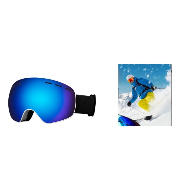 HD vision skibriller udendørs skiprodukter rammeløse skibriller til mænd og kvinder blå